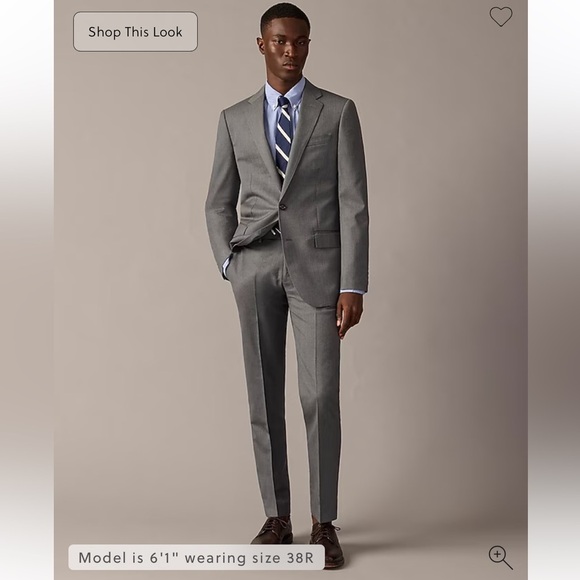 J. Crew Ludlow Slim-fit Suit Jacket Double Vent Loro Piana Wool Charcoal 44R NEW - Picture 4 of 17